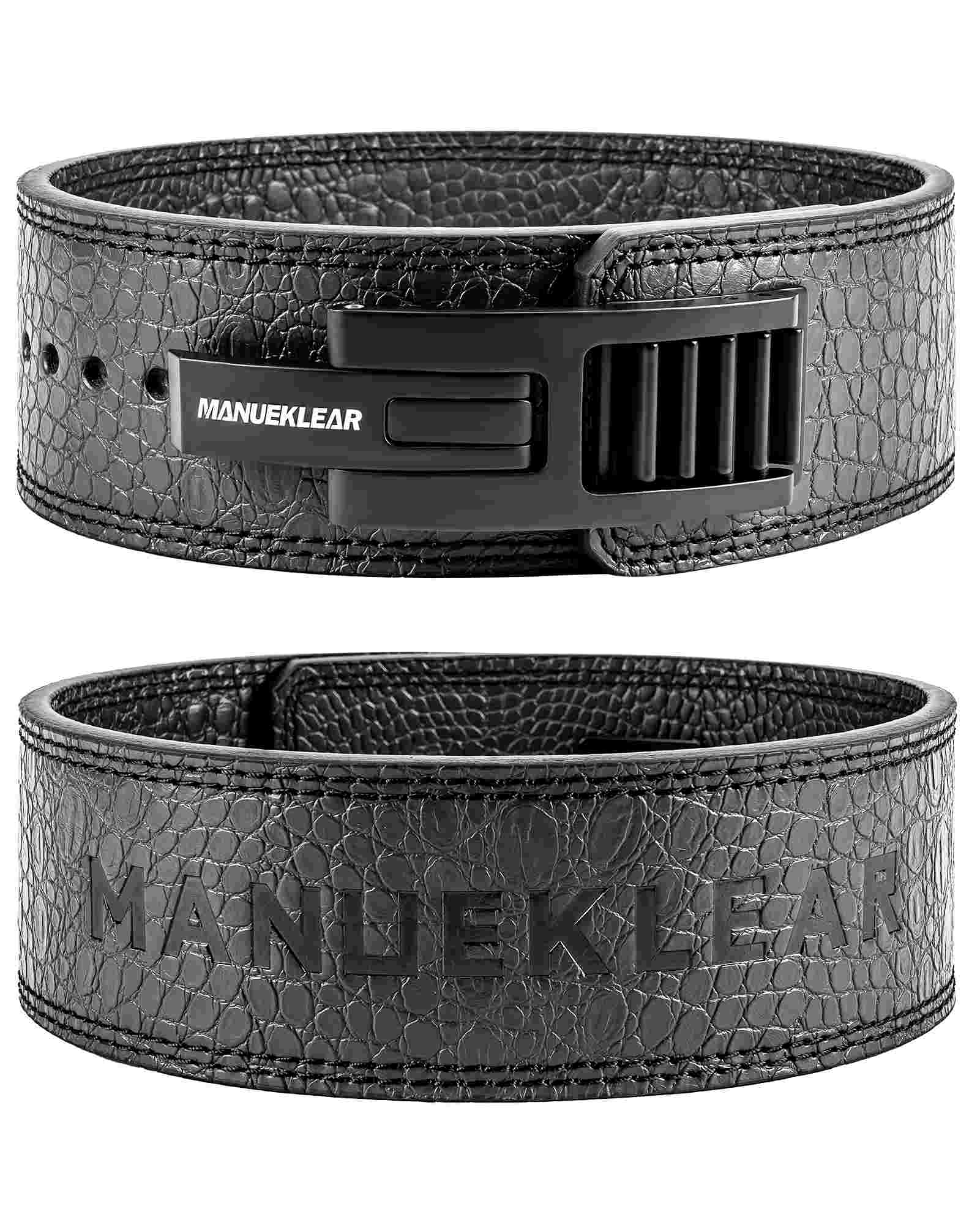 MANUEKLEAR 10mm Lever Weightlifting Belt | Quick-Lock Buckle for Men & Women