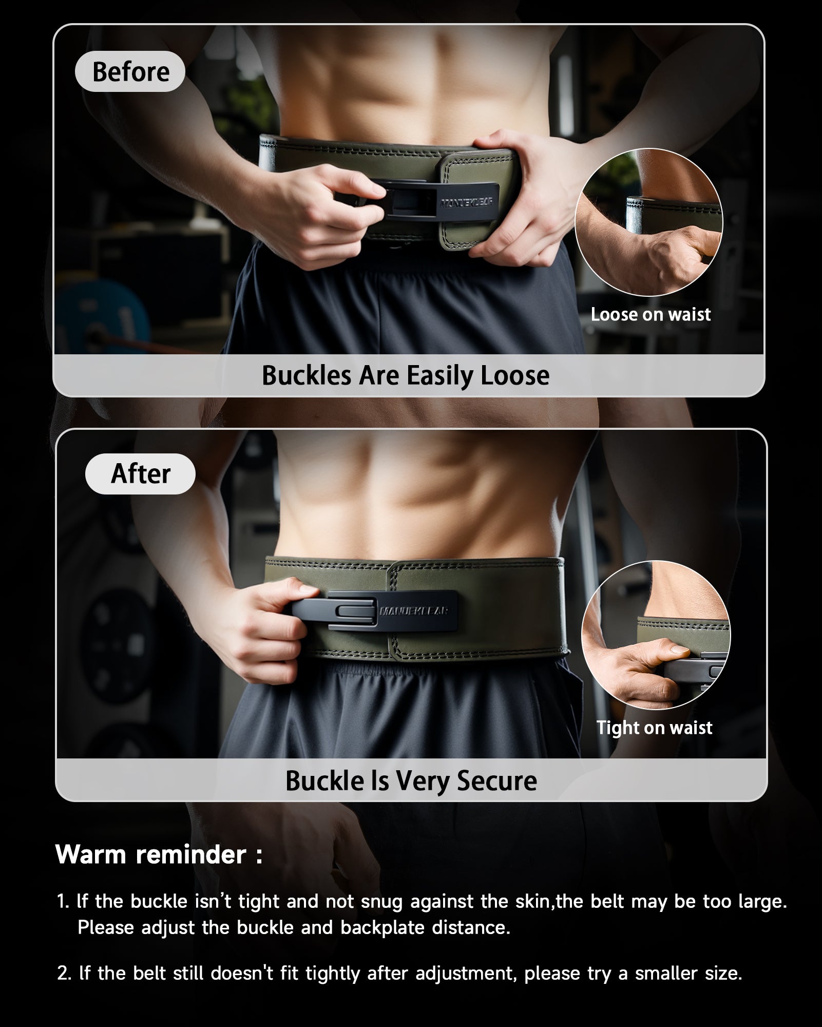 weightlifting belt material details and features