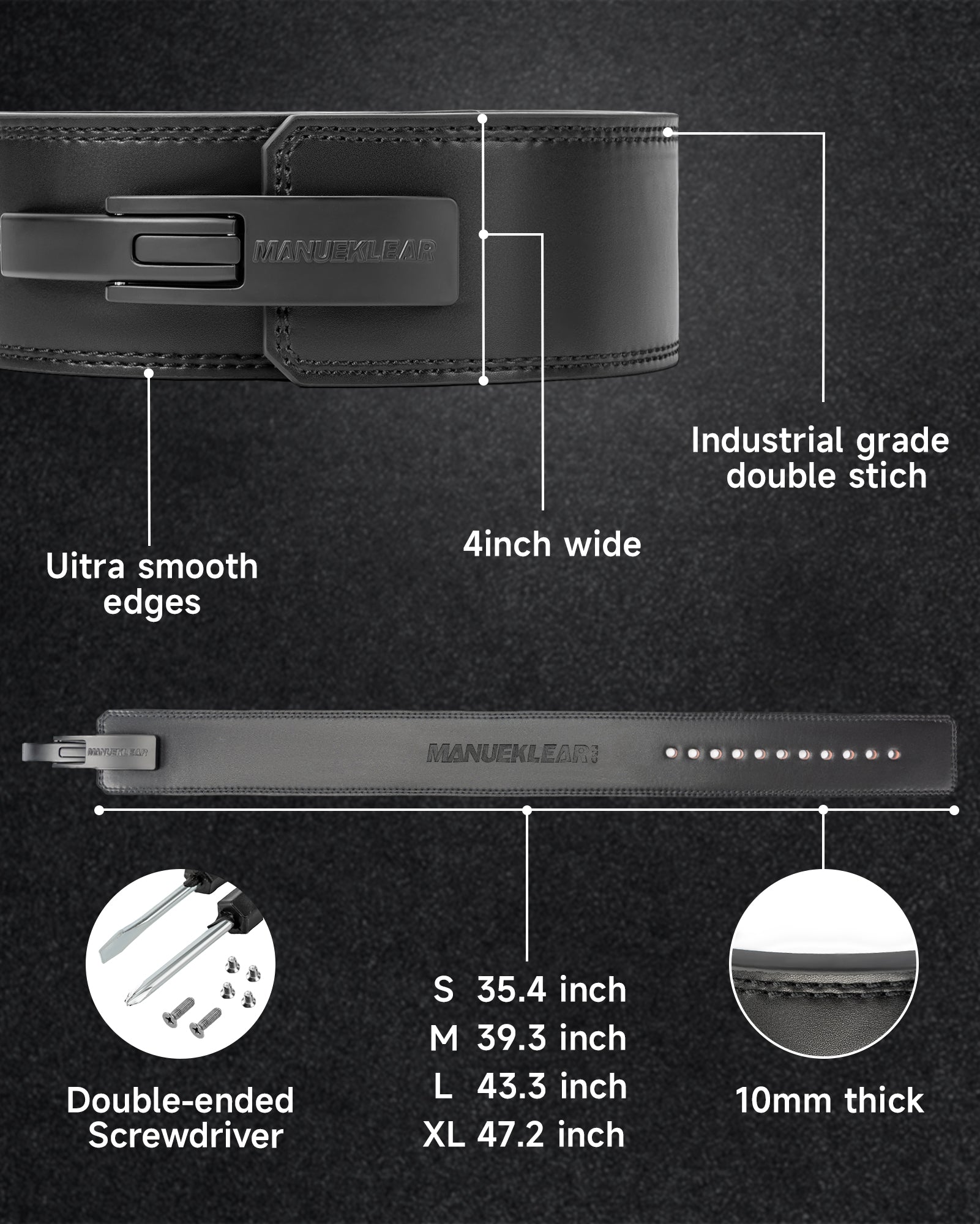 weightlifting belt features and specifications
