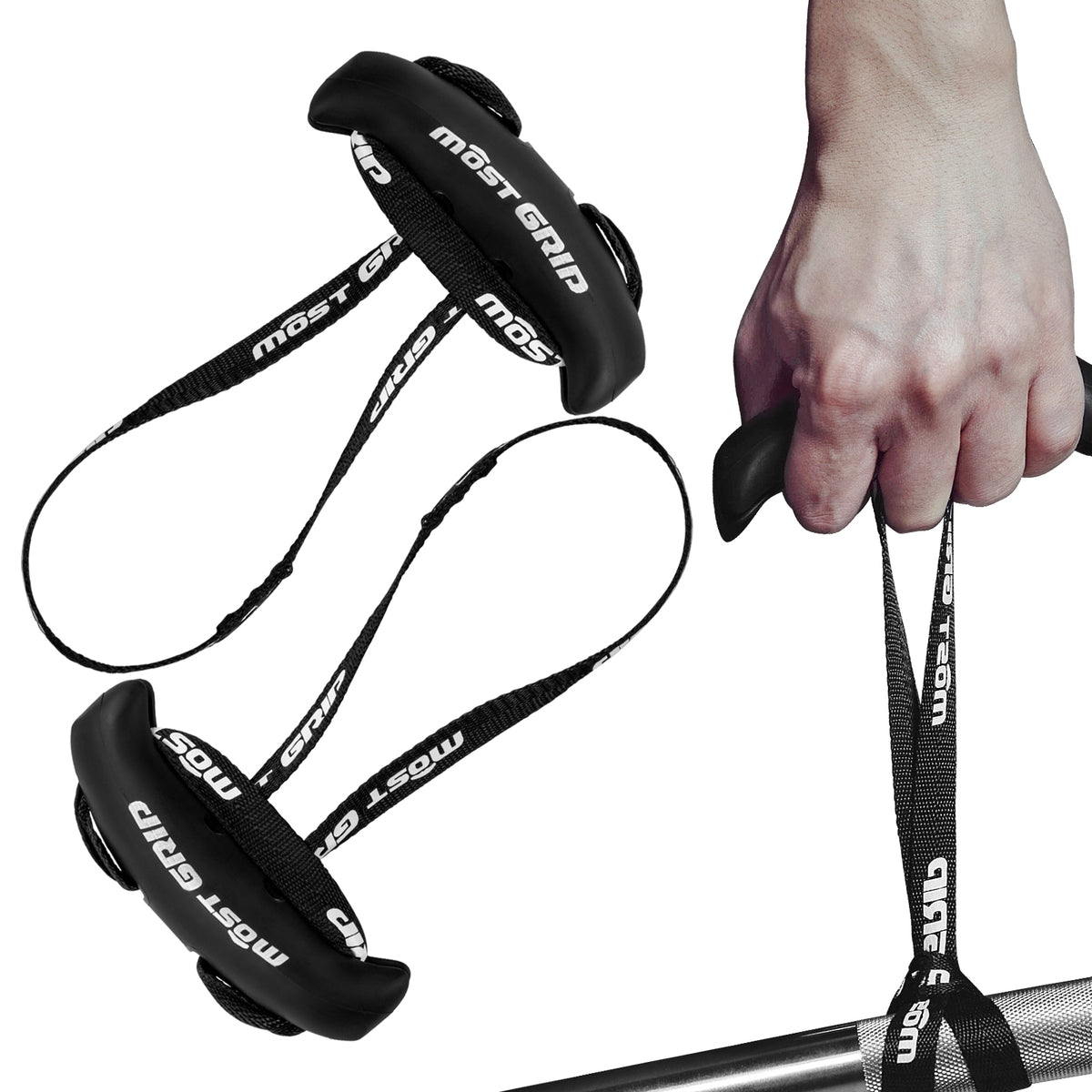 MOST Neutral Grip Pull Up Handles for Home Gym Workout, Ergonomic Pull Up Grips with Non-Slip for T-bar Row