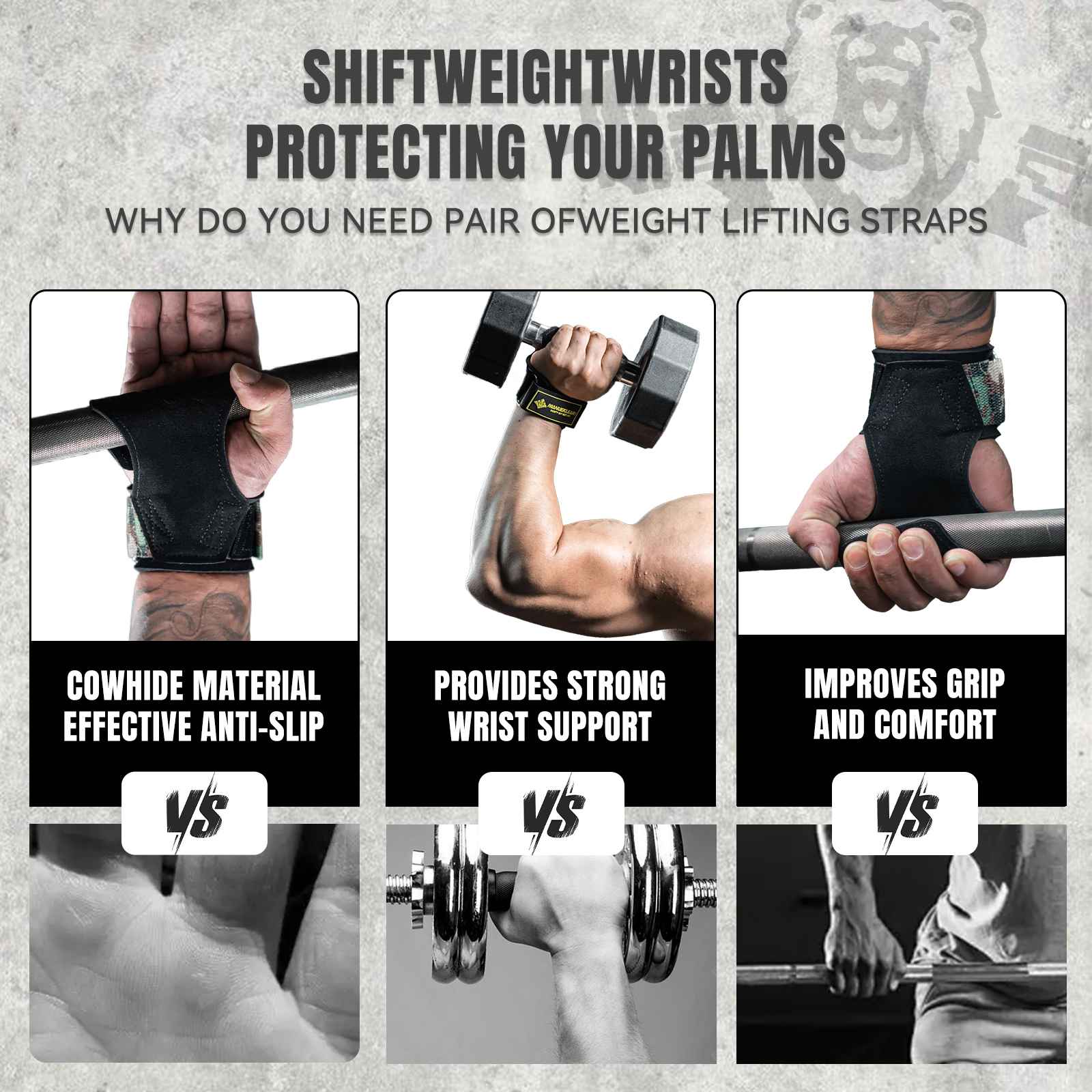 Hot Sale Weightlifting Wrist Straps For Men and Women