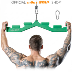 LAT Pull Down Bar with 6 Ergonomic Handles, Neutral Grip LAT Pulldown Attachments for Whole Back Training, Wide Grip LAT Pulldown Bars for Home Gym Cable