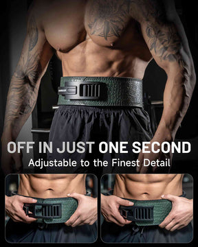 MANUEKLEAR 10mm Lever Weightlifting Belt | Quick-Lock Buckle for Men & Women