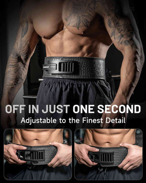 MANUEKLEAR 10mm Lever Weightlifting Belt | Quick-Lock Buckle for Men & Women