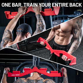 LAT Pull Down Bar with 6 Ergonomic Handles, Neutral Grip LAT Pulldown Attachments for Whole Back Training, Wide Grip LAT Pulldown Bars for Home Gym Cable