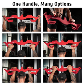 MOST GRIP LAT Pull Down Bars Set, Triangular Stability LAT Pulldown Attachments with 8 Ergonomic Handles for Whole Back Training, Non-Slip Cable Machine Attachment for Gym Home Workout