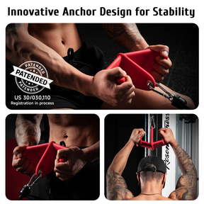 MOST GRIP LAT Pull Down Bars Set, Triangular Stability LAT Pulldown Attachments with 8 Ergonomic Handles for Whole Back Training, Non-Slip Cable Machine Attachment for Gym Home Workout