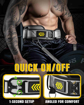 MANUEKLEAR 2-in-1 Weightlifting Belt | 36.7" Rope | Double-Layer for Gym