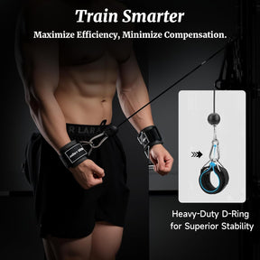 Wrist Cuffs with D-Ring, Wrist Wraps for Weightlifting with Neoprene Padding, Wrist Straps for Cable Machines