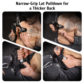 Juego de barra Lat Pulldown con mangos giratorios 360°, accesorios Lat Pulldown para entrenamiento completo de espalda, barras Lat Pulldown de bloqueo de alta resistencia para cable de gimnasio en casa