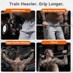 Non-Slip Gym Wrist Sraps for Weightlifting, Double Rubber Weight Lifting Straps with D Rings for Cable Machine Workout, Wrist Wraps with Cushion Wrist Loop for Men Women Deadlift