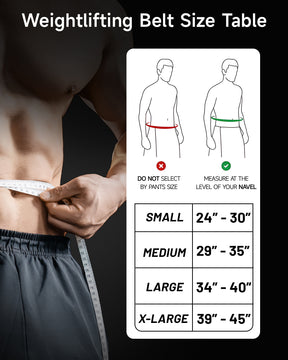 weightlifting belt size chart for men and women