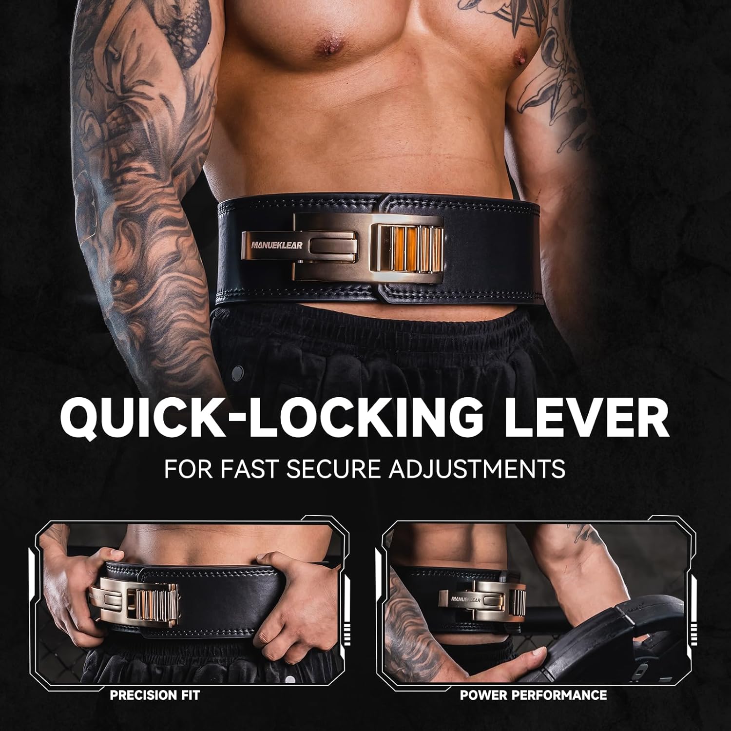 Lever Weightlifting Belt for All | Adjustable Heavy-Duty Buckle