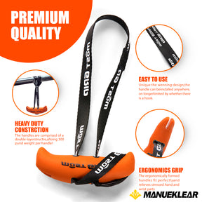 MOST Neutral Grip Pull Up Handles for Home Gym Workout, Ergonomic Pull Up Grips with Non-Slip for T-bar Row
